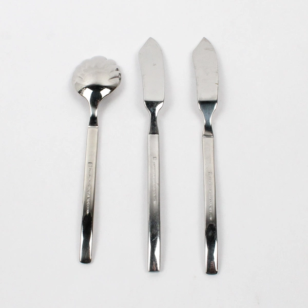 3 Piece Set J.A. Henckels Opus Stainless Steel Butter Knives and Sugar Spoon