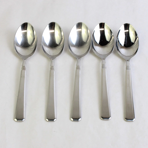 Lot Of 5 J A Henckels (Zwilling) Metrona (Stainless) Flatware Soup Spoons