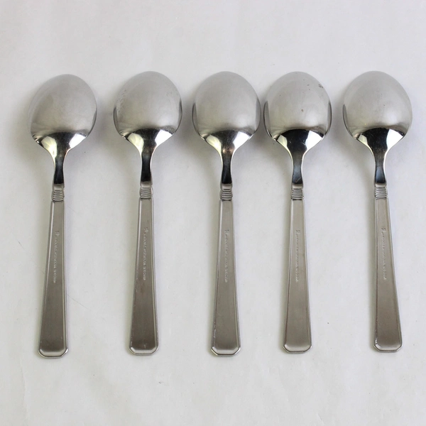 Lot Of 5 J A Henckels (Zwilling) Metrona (Stainless) Flatware Soup Spoons