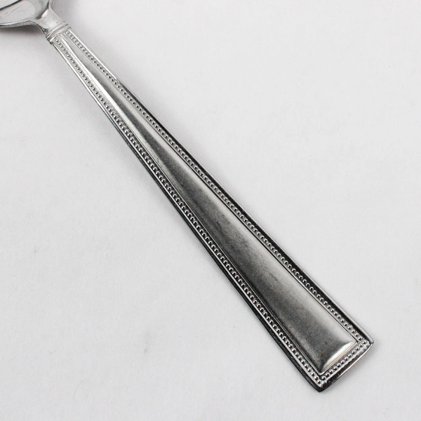 Set of 5 Pfaltzgraff Miranda Sand Stainless Steel Oval Soup Spoons