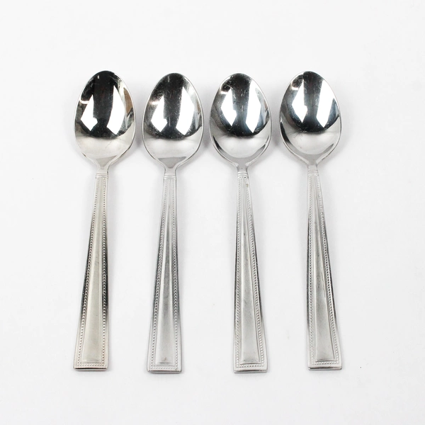 Set of 4 Pfaltzgraff Miranda Sand Stainless Steel Teaspoons