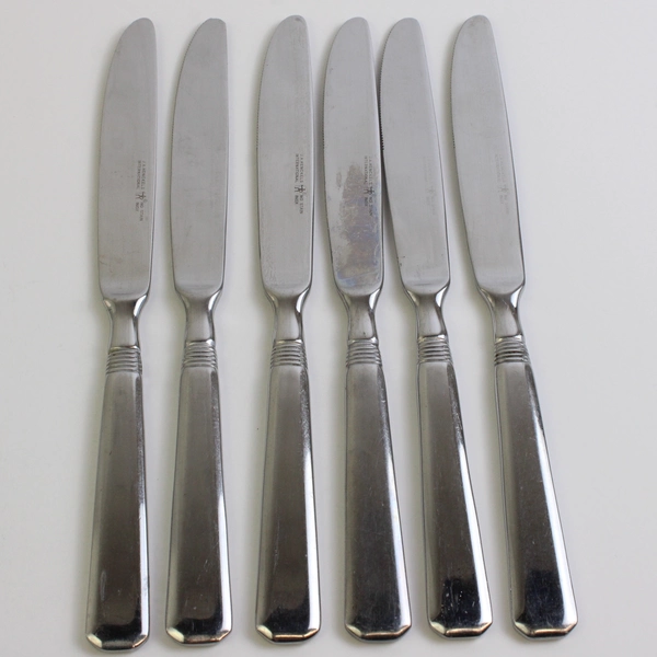Lot Of 6 J A Henckels (Zwilling) Metrona (Stainless) Flatware Modern Solid Knife