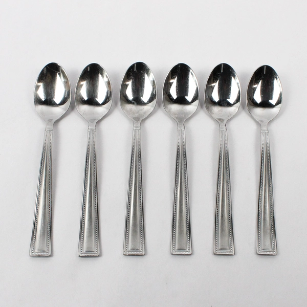 Set of 6 Pfaltzgraff Miranda Sand Stainless Steel Teaspoons