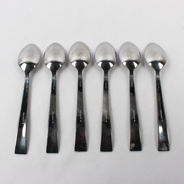 Set of 6 Pfaltzgraff Miranda Sand Stainless Steel Teaspoons