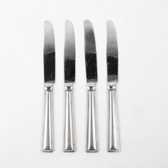 Set of 4 Pfaltzgraff Miranda Sand Stainless Steel Solid Dinner Knives