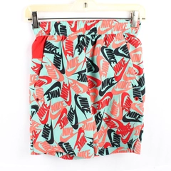 Nike Orange and Green Standard Fit Swim Trunks Boys' Size Small