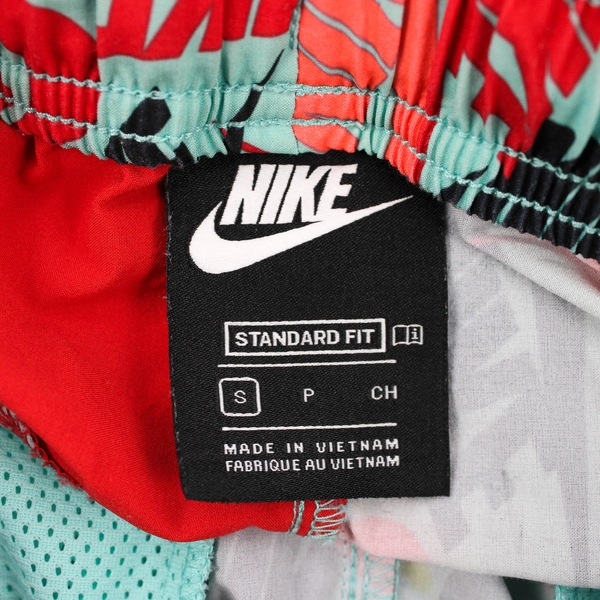 Nike Orange and Green Standard Fit Swim Trunks Boys' Size Small