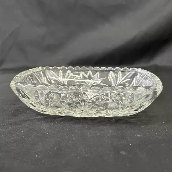Vintage Hazel Atlas 1960s Prescut Square Clear Glass Bowl 6.25 Inch