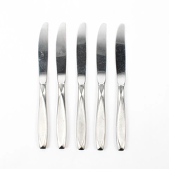 Lot 5 International Silver Nassau (Stainless) Flatware Modern Hollow Knives