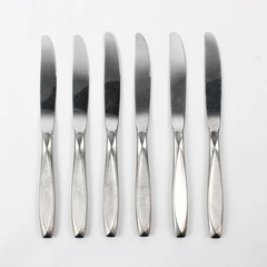 Lot 6 International Silver Nassau (Stainless) Flatware Modern Hollow Knives