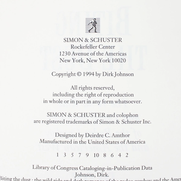 Biting the Dust: The Wild Ride and Dark Romance of the Rodeo Cowboy... Hardcover