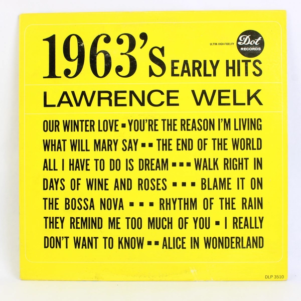 1963 Early Hits Lawrence Welk LP Vinyl Record Dot Records