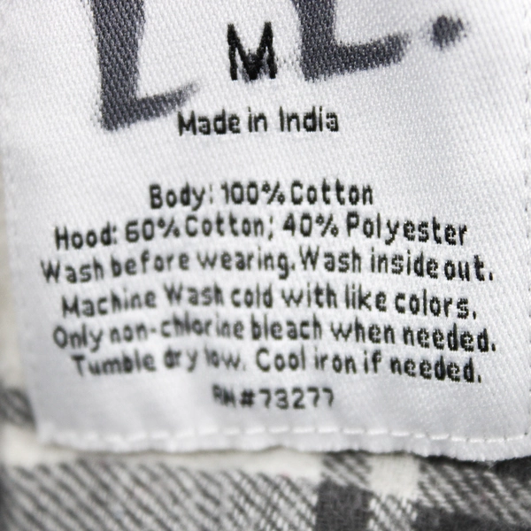 Sonoma Gray and Off-White Hooded Button-Up Boys' Size Medium