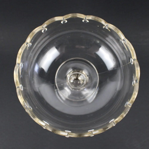 Vintage 1960s Indiana Glass Clear Teardrop Compote Candy Dish 7.5"