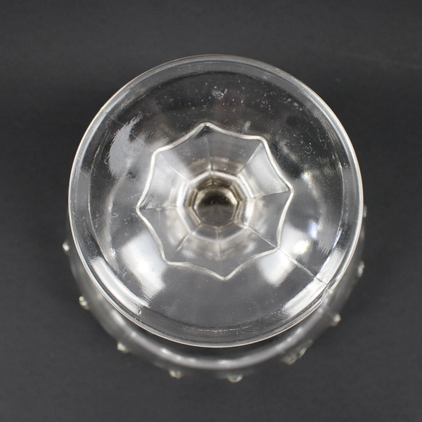 Vintage 1960s Indiana Glass Clear Teardrop Compote Candy Dish 7.5"