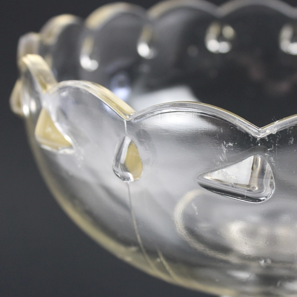 Vintage 1960s Indiana Glass Clear Teardrop Compote Candy Dish 7.5"