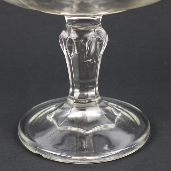 Vintage 1960s Indiana Glass Clear Teardrop Compote Candy Dish 7.5"
