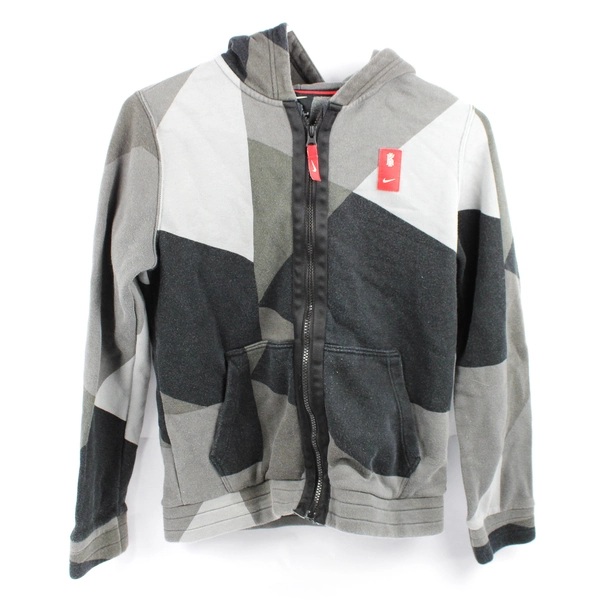 Nike Kyrie Irving Green Gray Black Colorblock Zip-Up Hoodie Boys' Large