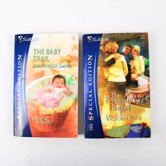 Lot of 2 Silhouette Romance Books The Baby Trail and Pregnancy Project Pre-Owned