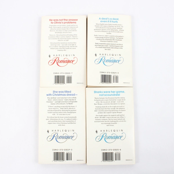 Lot of 4 Vintage Harlequin Romance Novels 1989 & 1990 Paperback