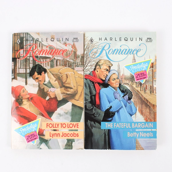 Lot of 4 Vintage Harlequin Romance Novels 1989 & 1990 Paperback