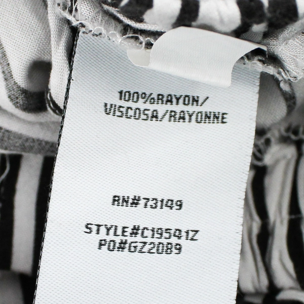 Boom Boom Jeans Black and White Striped Tie Waist Pants Women's Size Large