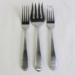 Lot Of 3 International Silver Ridgefield Flatware Seving Fork & 2 Forks
