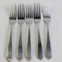 Lot Of 5 International Silver Ridgefield (Stainless) Flatware 8" Forks