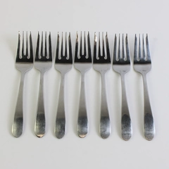 Lot Of 7 International Silver Ridgefield (Stainless) Flatware Salad Forks
