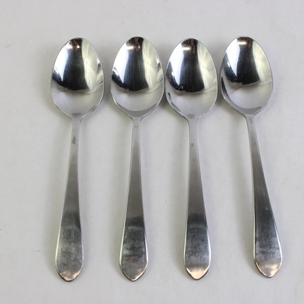 Lot Of 4 International Silver Ridgefield (Stainless) Flatware 7.5" Soup Spoons