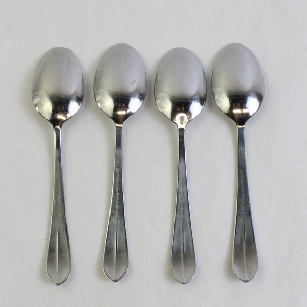 Lot Of 4 International Silver Ridgefield (Stainless) Flatware 7.5" Soup Spoons