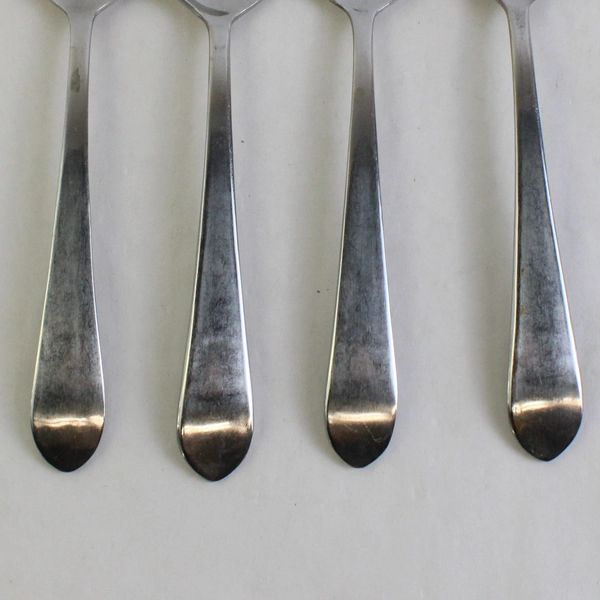 Lot Of 4 International Silver Ridgefield (Stainless) Flatware 7.5" Soup Spoons