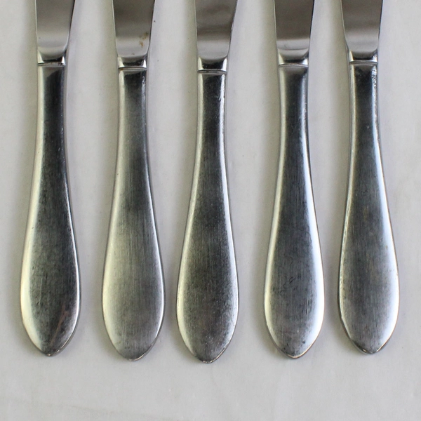 Lot Of 5 International Silver Ridgefield (Stainless) Flatware Solid Knives