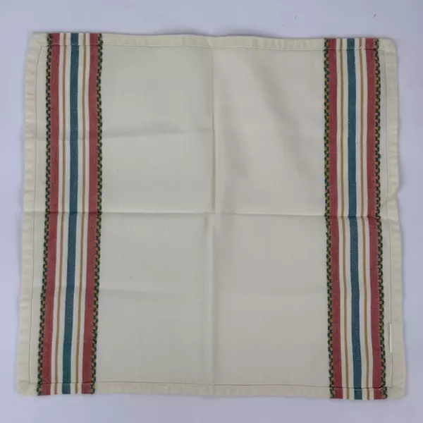 Lot of 6 Really by Carson Yellow Cotton Table Napkins With Stripes