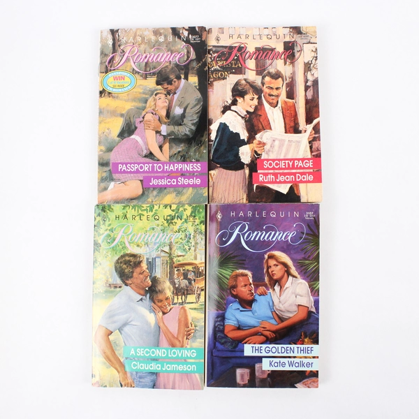 Lot of 4 Vintage Harlequin Romance Novels 1990 & 1991 Paperback