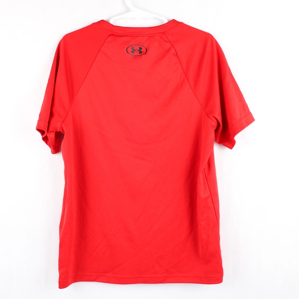 Under Armor Red Loose Fit Athletic Short-Sleeve T-Shirt Boys' Size Small
