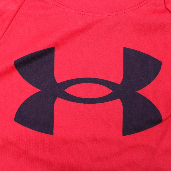 Under Armor Red Loose Fit Athletic Short-Sleeve T-Shirt Boys' Size Small