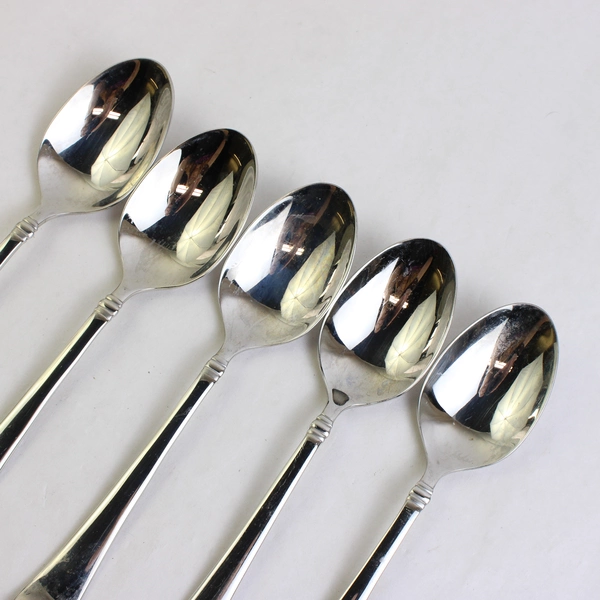 Lot Of 5 J A Henckels (Zwilling) Angelico (Stainless) Flatware Soup Spoons