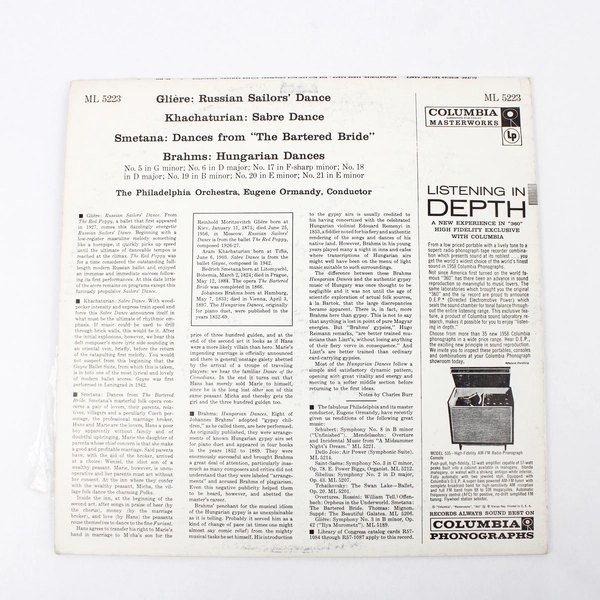 The Philadelphia Orchestra Eugene Ormandy Russian Sailor's Dance LP Vinyl Record