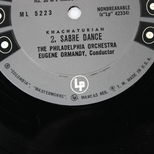 The Philadelphia Orchestra Eugene Ormandy Russian Sailor's Dance LP Vinyl Record