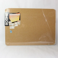 Boone Cork Bulletin Boards 16.7" x 22.5" White Plastic Frame Rectangle