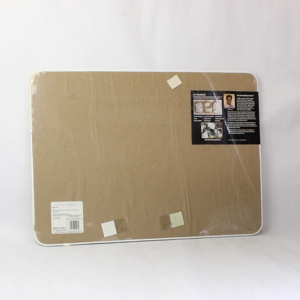 Boone Cork Bulletin Boards 16.7" x 22.5" White Plastic Frame Rectangle