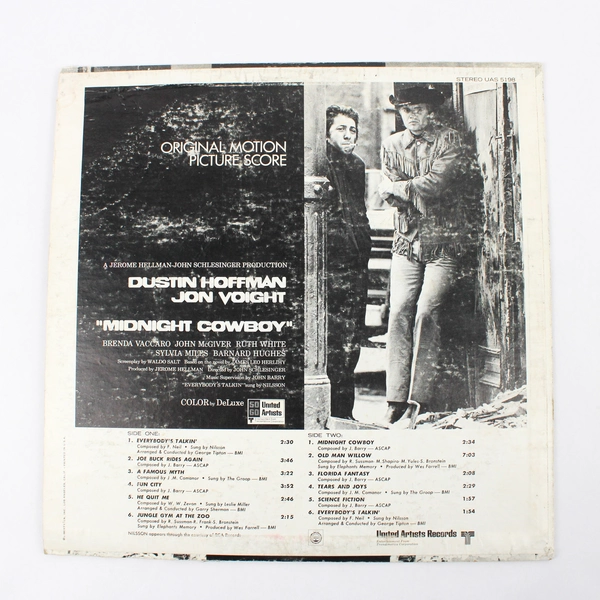 Midnight Cowboy Soundtrack LP John Barry Harry Nilsson Vinyl Record Classic