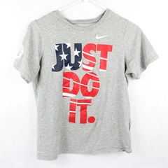 Nike U.S. Olympic Team Just Do It Gray Cotton T-Shirt Youth Size Large