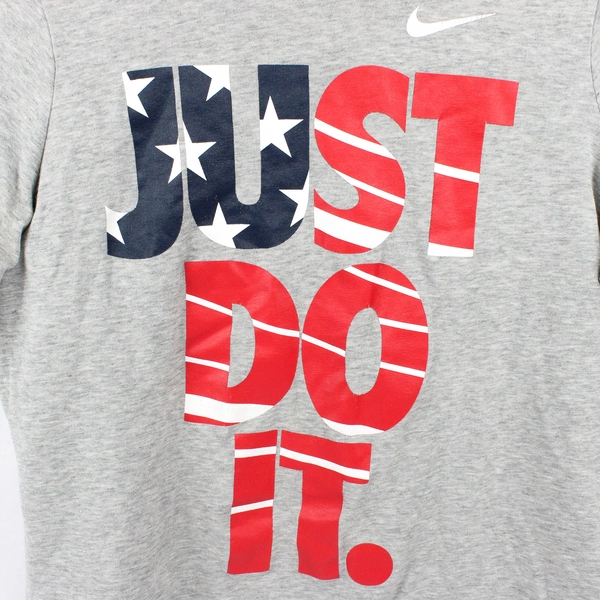 Nike U.S. Olympic Team Just Do It Gray Cotton T-Shirt Youth Size Large