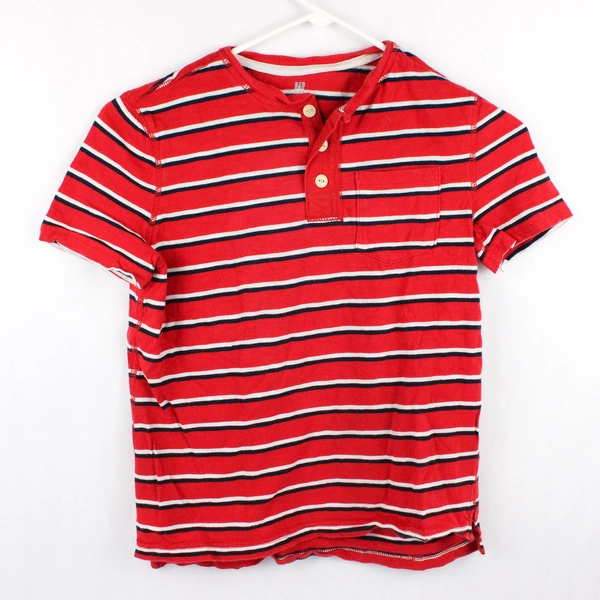 GAP Kids Red Blue White Striped Polo Boys' Size Medium