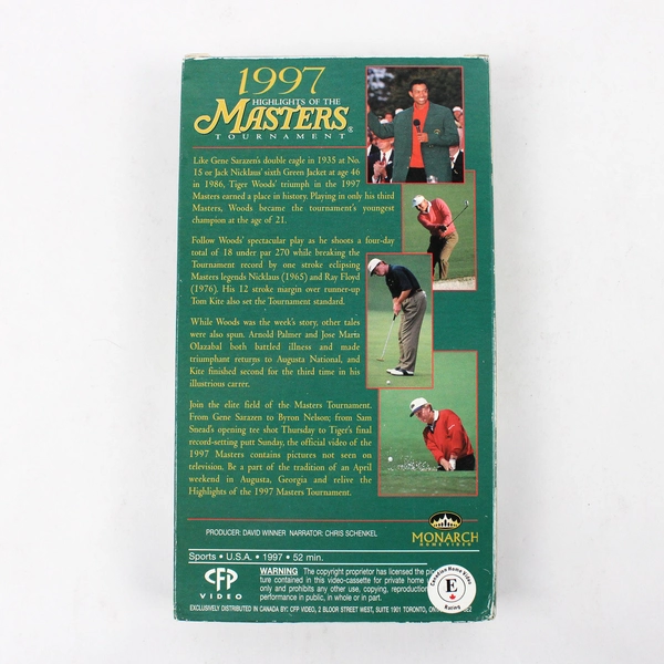 The 1997 Masters Augusta PGA Tournament Golf Highlights VHS Tiger Woods