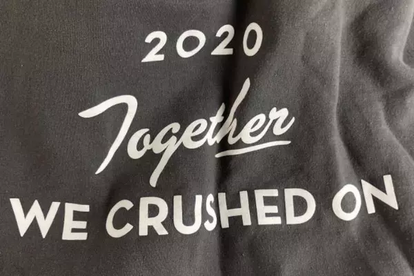 Gildan Men's Large Gray Hoodie Sweatshirt Together We Crushed On 2020