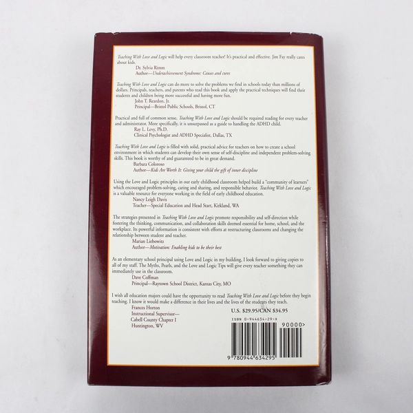 Teaching with Love and Logic: Taking Control of the Classroom