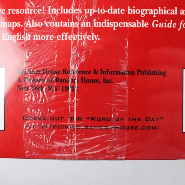 Random House Webster's College Dictionary 2nd Edition Sealed New Reference Book